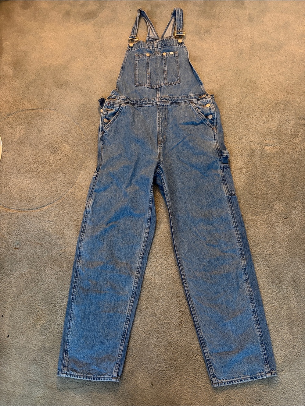 Sunday Best Light Blue Denim Overalls Bib